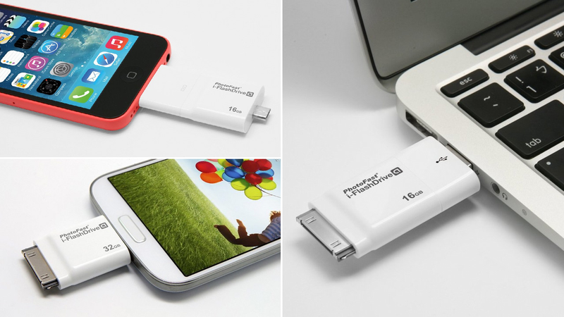 Illustration for article titled Four Different Connectors Let This Flash Drive Connect To Any Device